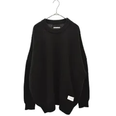 NEIGHBORHOOD (ネイバーフッド) 21AW FLAT / AW-KNIT LS アクリル フラットクルーネックニットセーター ブラック 212FUNH-KNM01のサムネイル