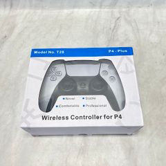 【美品】PS4コントローラー  Bluetooth 無線接続 800mAh大容量バッテリー P4-Plus ホワイト