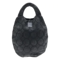 【美品】  mina perhonen / ミナペルホネン | tambourine タンバリン 刺しゅう リネン エッグ ハンドバッグ | ブラック | レディース