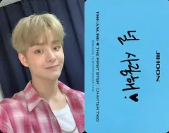 【中古】コレクションカード(男性) TREASURE/ジフン/裏面印刷メッセージ入り/CD「THE FIRST STEP：CHAPTER TWO」(BLACK Ver.)封入特典セルフィフォトカード