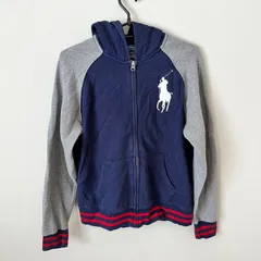 z612 POLO Ralph Lauren ポロラルフローレン　裏起毛　パーカー　トレーナー　ネイビー　キッズL 160センチ