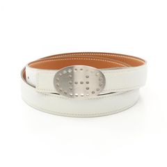 エルメス HERMES ベルト エヴリン ホワイト レザー ベルト レディース Used A