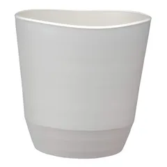 【特売】アップルウェアー 鉢 プラ鉢 鉢カバー アトリエポット 27型 ホワイト 土容量9L 奥行27×幅27×高さ27.2㎝ インナーポットサイズ7号鉢 陶器風 シンプル ポリ栓 観葉植物 日本製