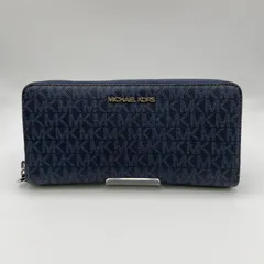MICHAEL KORS マイケルコース　ROWND ZIP　WALLET　長財布　ブルー　35H8STVT3B　財布（ME76-625）