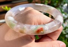 高品質　桜瑪瑙 チェリーブロッサムアゲート バングル ブレスレット 天然石　瑪瑙