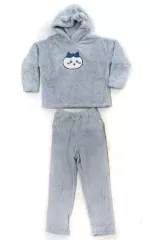 【中古】衣料雑貨 ハチワレ マシュマロフィールラウンジセット(長袖) ライトブルー レディースXXLサイズ 「ちいかわ なんか小さくてかわいいやつ×GU」