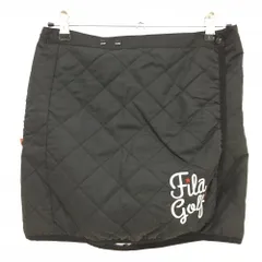 フィラゴルフ 中綿スカート 黒×白 キルティング 後ろポケット レディース  ゴルフウェア FILA GOLF