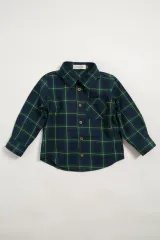 D.fesense/ネルチェックシャツ 長袖　新品子供服90 キッズ 男の子 女の子のサムネイル