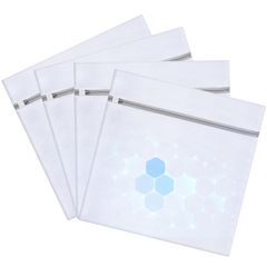 【特価セール】洗濯ネットセット 4枚組ランドリーネット L(50X50cm)抗菌防シワ 強化耐久 衣類の型崩れ・ダメージ防止 乾燥機対応 耐久性アップファスナー 頑丈設計