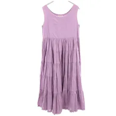 ビーミングバイビームス ロング ノースリーブ ティアード ワンピース S 紫系 B:MING by BEAMS レディース 【中古】  【230518】