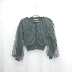 ◇ ⊂ one after another NICE CLAUP 長袖 カーディガン サイズF ブラック レディース E  【1503060005644】