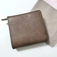 genten ゲンテン 二つ折り財布 本革レザー ライトブラウン系 美品のサムネイル