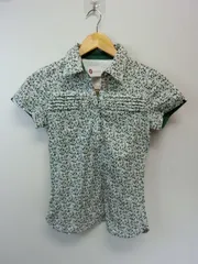 Callaway(キャロウェイ) ポロシャツ グリーン系小花柄 レディース S  ゴルフウェア 1904-0654 中古