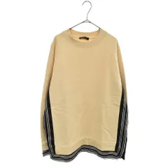 VERSACE (ヴェルサーチ) 22AW SILK SCARF BORDER CREWNECK SWEATSHIRT 1004291 シルクスカーフ ボーダー クルーネックスウェットトレーナー アイボリーのサムネイル
