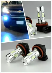 エルグランド E51 E52 セレナ C25 C26 C27 HC27 高輝度 最新3030LEDチップ 54連搭載 H8/H11/H16 LEDフォグランプ アイスブルー 2個セット カプラーオンのサムネイル