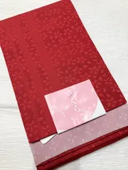 «花ラブリ»　HO528RE　半巾帯　新品　桜　さくら　横縞　よこじま　花　赤　深紅　レッド　ピンクみの白　花火大会　縁日　お祭り　夏祭り