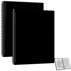ブラック 2冊 楽譜ファイル A4サイズ リング式 楽譜入れ 収納ホルダー クリアファイル 直接書き込めるデザイン 2冊セット