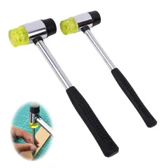 【在庫セール】凹み直し用 DIY 自動車 フロアタイル 家具 ショックレスハンマー 植物拓染 多機能 滑り止め 防振 耐摩耗性 高弾性 コンビハンマー 2個セット 小型 ハンマー プラスチックハンマー ゴムハンマー