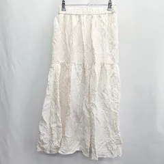◇ Θ Discoat ディスコート ウエストゴム ロング丈 フレア スカート サイズF アイボリー系 レディース E  【1502030023084】