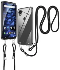 【在庫セール】落下防止 取り外し可能 長さ調整可能 カバー リコン スマホシ III SX Digno 紛失防止 Digno Kyocera Kyocera 京セラ 軽量 薄型 耐衝撃 TPU 透明 スマホケース スマホケース ストラップ付き ケース (クリア
