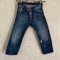 希少✨️ヴィンテージ DSQUARED2 ベルト付き デニム 刺繍入り 本革 Dsquared2 - SLIM JEAN 刺繍・プリント BABY PRINT WASH スリム