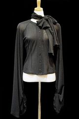 【未使用・新品】【公式正規取扱い】Gallery(ギャラリー)   ボウカラーパフスリーブブラウス(BLACK)