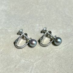 あこや真珠イヤリング（黒染）6.0mm珠/EJC-ER0001（P6000）
