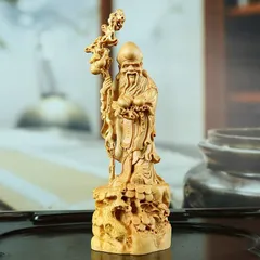 木彫り　オブジェ　　仙人 木彫り オブジェ 仙人