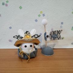 最旬ダウン つまみ細工♡うさぎの五月人形&鯉のぼり＊アイボリー - メルカリ 端午の節句