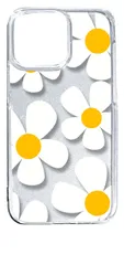 【新品未使用】iPhone14 Pro Max アイフォン14プロマックス クリア ハードケース ( デイジー(ホワイト) ) 花柄 レトロ フラワー cl-ip14promax-152