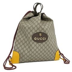 GUCCI GGスプリーム ドローストリング バッグパック リュック ベージュ 473872