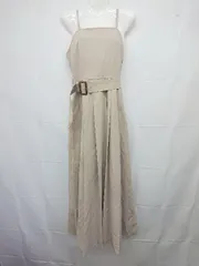◇ ◎ ⊂ Noela ノエラ プリーツ ロング丈 キャミソール ワンピース サイズS ベージュ レディース E  【1507010010856】のサムネイル