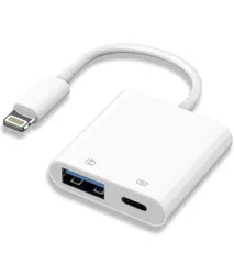 ★TOMPOL【2024 MFi正規認証品】iphone usb 変換アダプタ 2in1 カメラアダプタ usb ライトニング 変換 高速伝送 双方向 データ/写真/ビデオ/音声ファイル転送