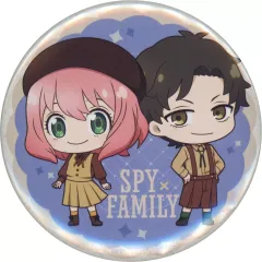 【中古】バッジ・ピンズ アーニャ・フォージャー＆ダミアン・デズモンド オリジナル缶バッジ 「SPY×FAMILY × ローソン キャンペーン」 対象商品購入特典