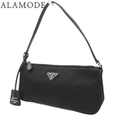 PRADA(プラダ) Re-Edition 2005 Re-Nylon バッグ ハンドバッグ ショルダー 肩掛け ワンハンドル ナイロン サフィアーノレザー ブラック黒 シルバー金具 1NE633 レディース 40802120175【中古】【アラモード】