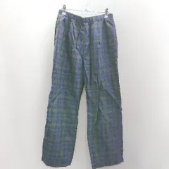 ◇ ⊇ URBAN RESEARCH アーバンリサーチ ウエストゴム チェック柄 ストレートパンツ サイズ1 ネイビー レディース E  【1502030037715】