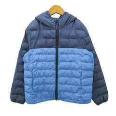 ユニクロ 中綿ジャケット ジャンパー アウター パーカー キッズ 男の子用 120サイズ 紺×ブルー UNIQLO 【中古】