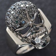 クリムト キムタク スカルリング トレジャー サファイア×ダイヤ sv925 