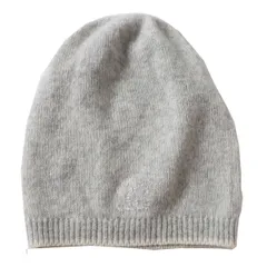 ★COCO様専用ページ★極美品◎正規品 伊製 CHANEL シャネル 17B レディース カシミヤ×シルク ココマーク ニットキャップ／ニット帽 ライトグレー ラメ糸入りのサムネイル