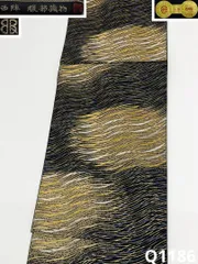 西陣織 服部織物謹製 こはく錦 袋帯 金銀糸箔 正絹 未使用品 Q1186