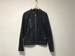 本物ザラマンZARAMANコットンデニムジップライダースジャケット長袖サーフアメカジミリタリースケーターストリートビジネススーツパーティードレスゴルフバイカーメンズ紺ネイビーSトルコ製