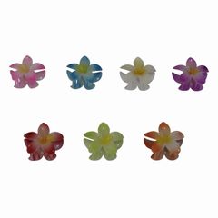 プルメリア 花のクリップ プラスチック 7COLORS アジアン バリ島 ハワイアン雑貨 フランジパニ リゾート ヘアアクセサリー ヘアクリップ お花クリップ 髪留め 髪飾り フラダンス ウエディングパーティ 結婚式 レジン 220771