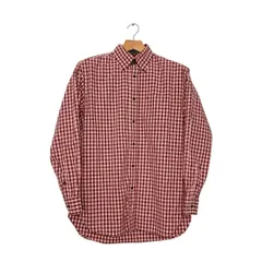 【TOMMY HILFIGER】チェックシャツ｜XLサイズ｜メンズ｜レッド系｜長袖ボタンダウン｜コットン100％｜ビッグサイズ｜カジュアル