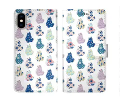 [iPhone12 Pro Max] iPhone16 ケース スカラー スマホケース 手帳型 iPhone16 Pro ケース アイフォン16 15 14 13 12 11 スマホカバー 全機種対応 手帳 ScoLar ネコ ネコいっぱい ネコ柄 総柄 ダイ