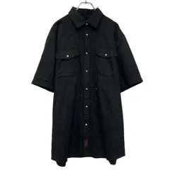 Dickies 半袖 無地 シャツ ディッキーズ XL ブラック ビッグサイズ スナップボタン ワークシャツ ポケット 古着卸 アメリカ仕入 a608-5746のサムネイル