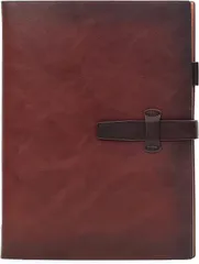 MEMOKP システム手帳 A5 本革 メモ帳 ビジネス手帳 ルーズリーフ ノート 6穴リング ペンホルダー、リフィル付き カード収納 手帳カバー スケジュール帳 オフイス用品 卒業記念品 就職 昇進お祝い(ポケット無し)