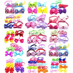 ペットトリミングリボン チョーカー アソート 100個 犬用 猫用 業務用ペットサロン、トリマー様にも