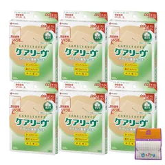【6個セット】ニチバン ケアリーヴ ジャンボサイズ 5枚入×6個 素肌タイプ ちょっとギフト付 [8.0cm×10.0cm]