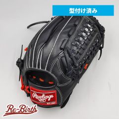 【新品】 ローリングス 軟式グローブ / オールラウンド用 型付け済み (ブラック×ディープオレンジ / colored by Re-Birth) [NE1169]