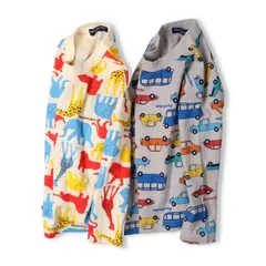 moujonjon 動物・車総柄接結長袖Tシャツ　m54808